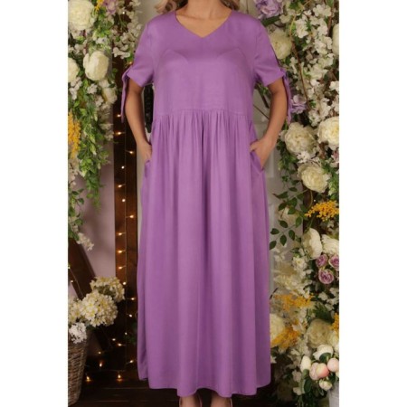 Female dress, size 46, purple color-10