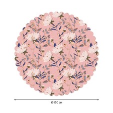 The tablecloth “Flower picture”, round, Saten, d = 150 cm