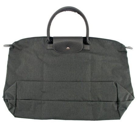 Household bag VX002-00312, black color, textiles with genuine leather inserts, 58x17x32 cm-2