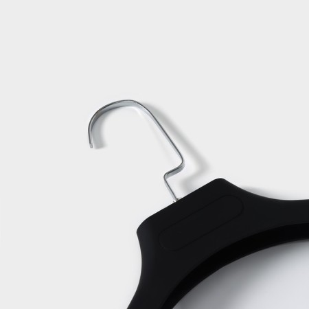 Shoulders-clothing hanger, 39 × 4.4 × 22.5 cm cm, size 40-42, Soft-Touch coating, black color-1