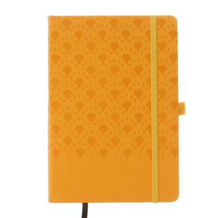 Diary Leduced A6, 100 sheets in a cage, elastic band, leatherette cover, mix-5