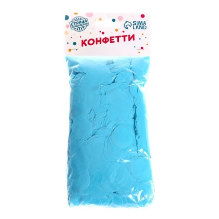 Confetti for decor, gloss, diameter 2 cm, 200 g, tiffany color