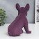 Polystone souvenir "French bulldog violet" lamb sits 19.5x12x16 cm