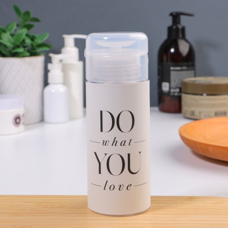 The bottle with the pump "Love What You Do", 150 ml, black/white color-2