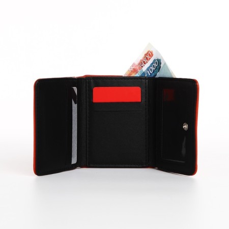 Women's wallet on the button, redhead color-5
