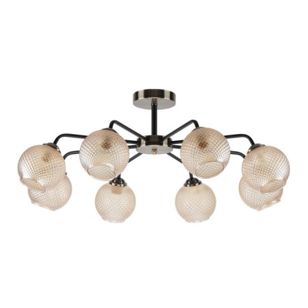 Lamp Ceiling Economy Highlight 12148/8AB+BK AMB, 8x60W, E27, 32x77x77 cm, bronze color