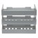 A set of horizontal boots for paper with wide loading "City", 3 pieces, on metal rods, gray