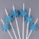 Pipe "Snowflakes", in the set of 6 pcs., Blue