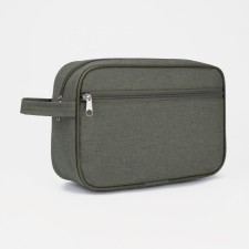 Lightning cosmetic bag, external pocket, khaki color