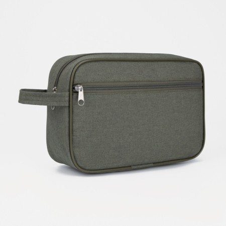 Lightning cosmetic bag, external pocket, khaki color