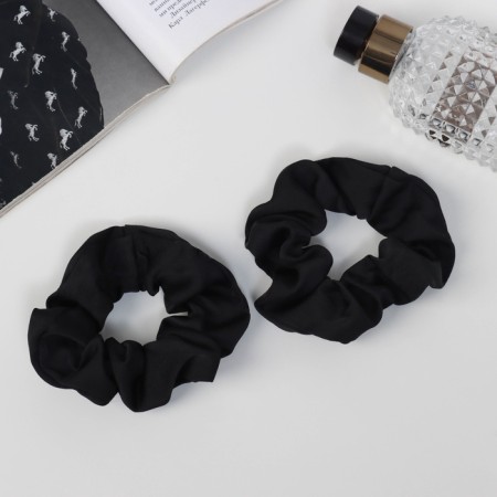 Hair elastic band "Orbit" (set 2 pcs) Ariadne Classic, 10 cm, black-1