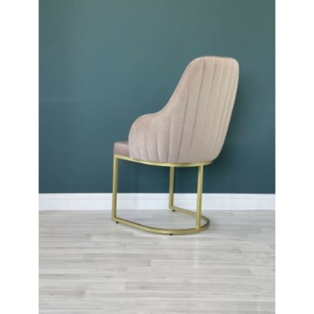 Monro chair, 62 × 60 × 98 cm, gray color, gold frame-1