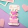Hair set "Ariadne" (2 elastic bands, 2 clamps) unicorn, pink