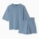 Homemade female set (T -shirt/shorts), blue color, size 48