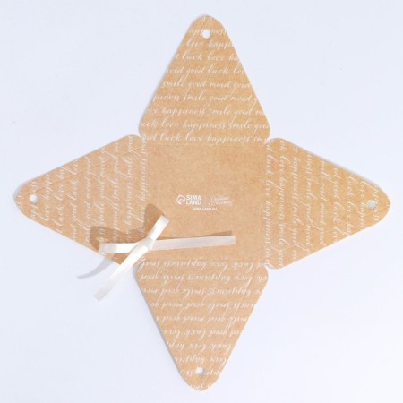 Bonbonniere box, gift packaging, Kraft, 7 x 7 x 7.5 cm-3