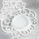 Glamorous Christmas Eliveboard for one candle, 9.9x13.4 cm, white