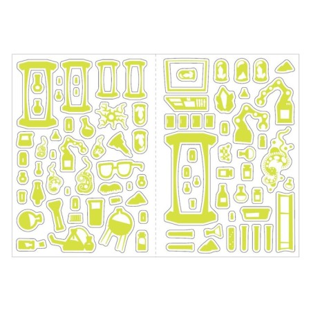 Book with luminous stickers "Crazy Laboratory", 90 stickers, 4 p.-2