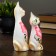 Figure "Love Cats Eared" 7x13x17cm white/gold (set 2pcs)