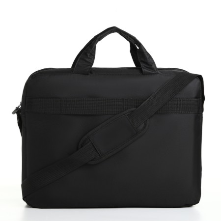Laptop bag with a zipper, outer pocket, black color-2