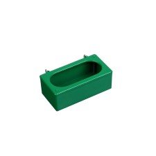 A hinged feeder - a drinker 4 x 6 x 12 cm, tray, plastic Greengo