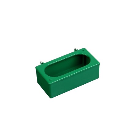 A hinged feeder - a drinker 4 x 6 x 12 cm, tray, plastic Greengo