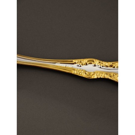 Teaspoon "Troika", h = 14.2 cm, thickness 2 mm, local nitride-titanium coating-3