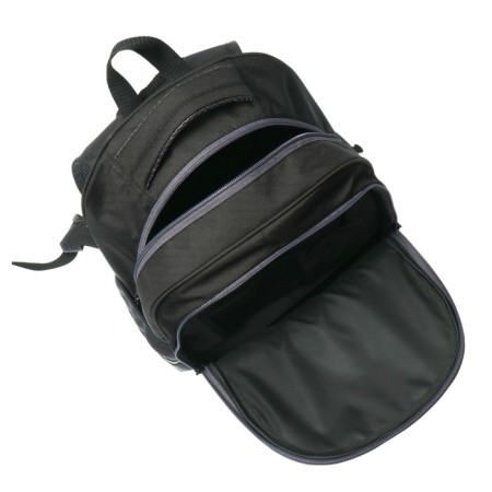 School backpack, 40 x 33 x 19 cm, ergonomic back, stavia "monochrome", black/orange-8