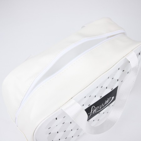 Cosmetic bag with lightning, white color-2
