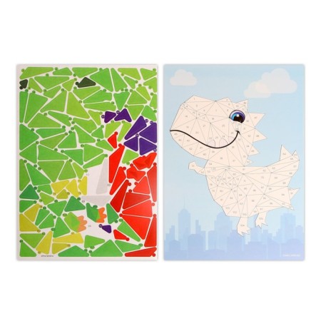 Applications with geometric stickers "Dinosaurus-Superger" 21x29.7cm-2