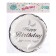 Paper plates "Happy birthday", in a set 6 pieces, silver color