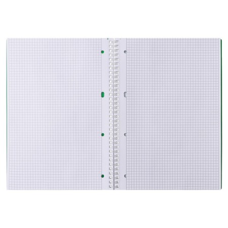 A4 notebook, 80 sheets, in a cage on a crest, Velvet, plastic cover, block 65 g/m2, green-2