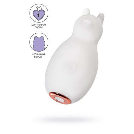 Vibrator "Pitches-Fruits", Mr. Bear, white, silicone, 7.5cm