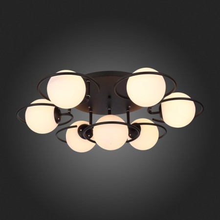 Ceiling EVOLUCE lamp. SL418.402.07. Galio. 7x60 watts, E27, 93x93x30 cm, black color-2