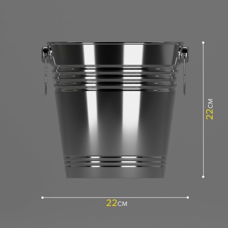 Ice ice bucket "Ice", 5 l, 22 × 22 cm, chrome color-2