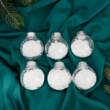 Set of balls plastic D-6 cm, 6 pcs 