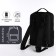 A backpack-samka with a zipper, 2 external pockets, black color