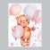 Stick plastic interior color "Bear with balloons" 45x60 cm