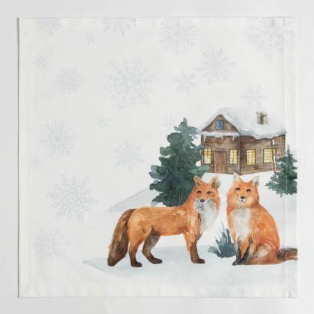 Set of New Year's napkins Ethel Forest Animals, 40x40cm - 4 pcs, cotton, sarzha-5