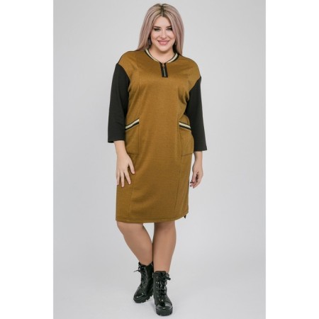 Female dress, size 56, mustard color