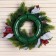 New Year's Wreath D-30 cm "Cozy fairy tale" Striped ribbons balls