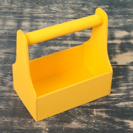 Kashpo wooden 20 × 12.5 × 20 cm stella mono, with a handle, yellow thaw beautifully-1