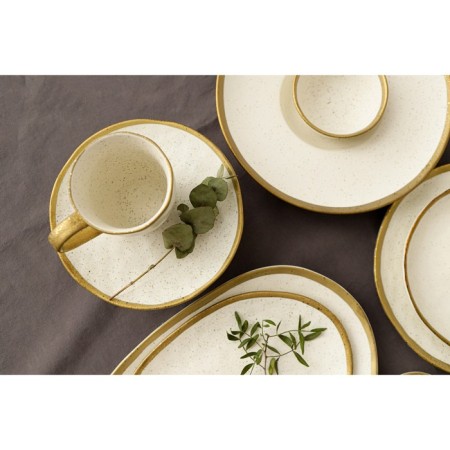 Porcelain saucer Magistro poursephona, d = 16 cm, beige color-5
