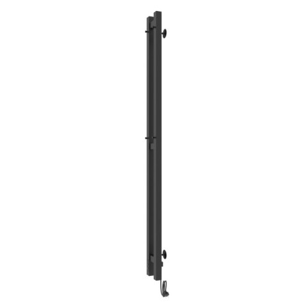 Electric heated towel rail Laris Prime Chekch, 80x1200 mm, 2 crossbars, left, black-5