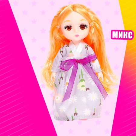 Fashionable hinge doll "Ball" in a dress, with accessories, Mix color-6