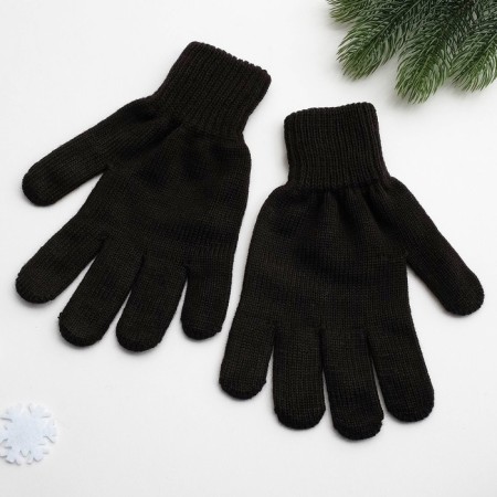 Male gloves, black color, size 22