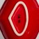 Ceramic “radish” plate, deep, red, 16 cm, 1 variety, Iran
