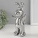 Souvenir Ceramics "Fashionable Bunny" silver 7x9.5x22 cm