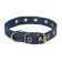 Collar leather single-layer dimensionless, 45 x 2 cm, Osh 18-39 cm, blue