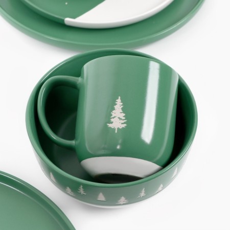 New Year. Ceramic "Winter Forest" dish, 27.3 cm-6