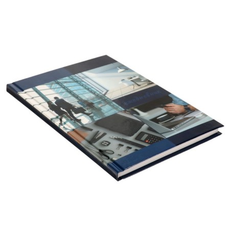 Delivery of a low -up a5, 80 sheets, hard cover, glossy lamination, "office attributes. Collage", OFSET block-1